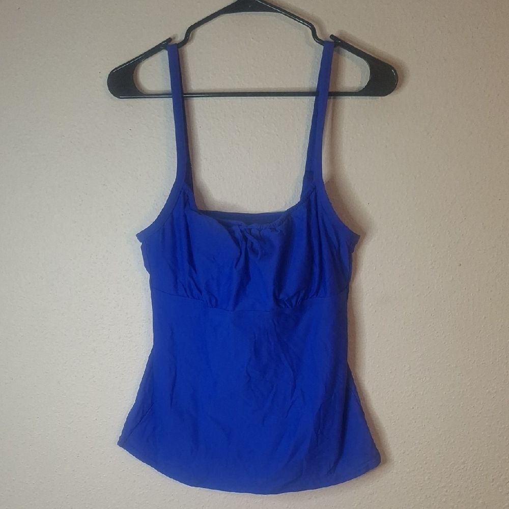 Lands' End Women's Royal Blue Tankini Swim Top size 10